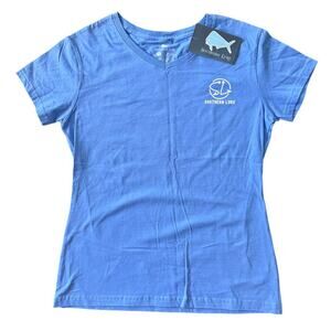 NWT Southern Lure Sz S Periwinkle Blue 
T-shirt Tropical Print Back | NWT